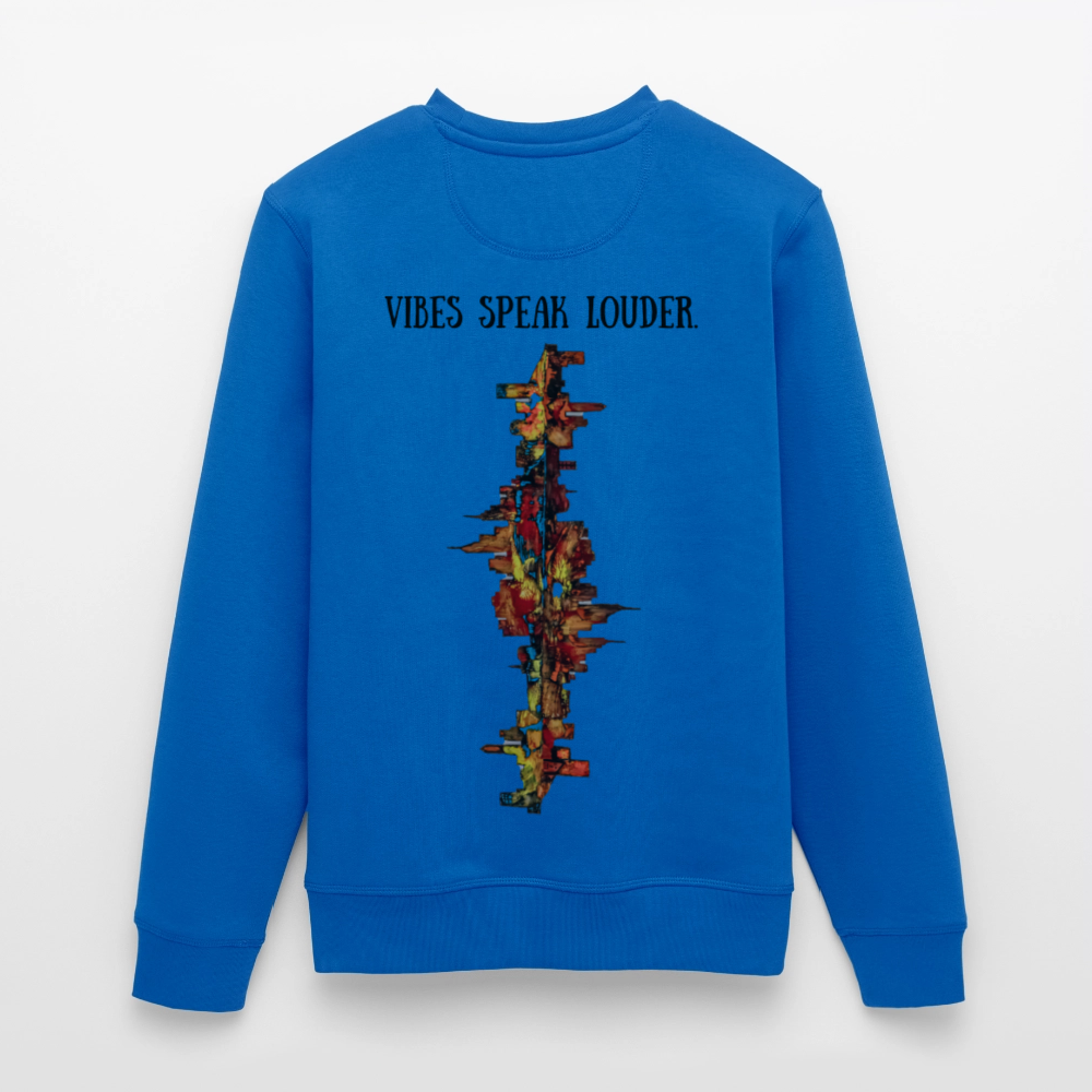 Unisex Bio Pulli Frankfurter Skyline Backprint - Königsblau