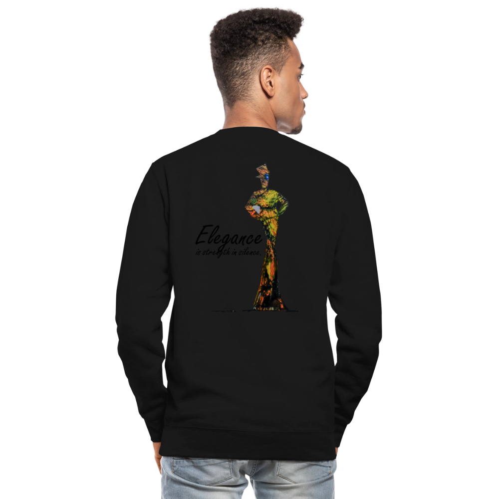 Unisex Pulli Elegance Backprint - Schwarz