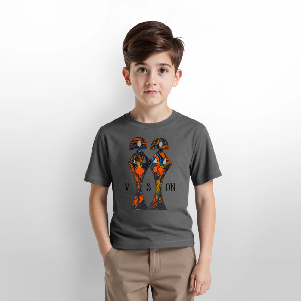 Unisex Kinder T-Shirt Geishas - Anthrazit