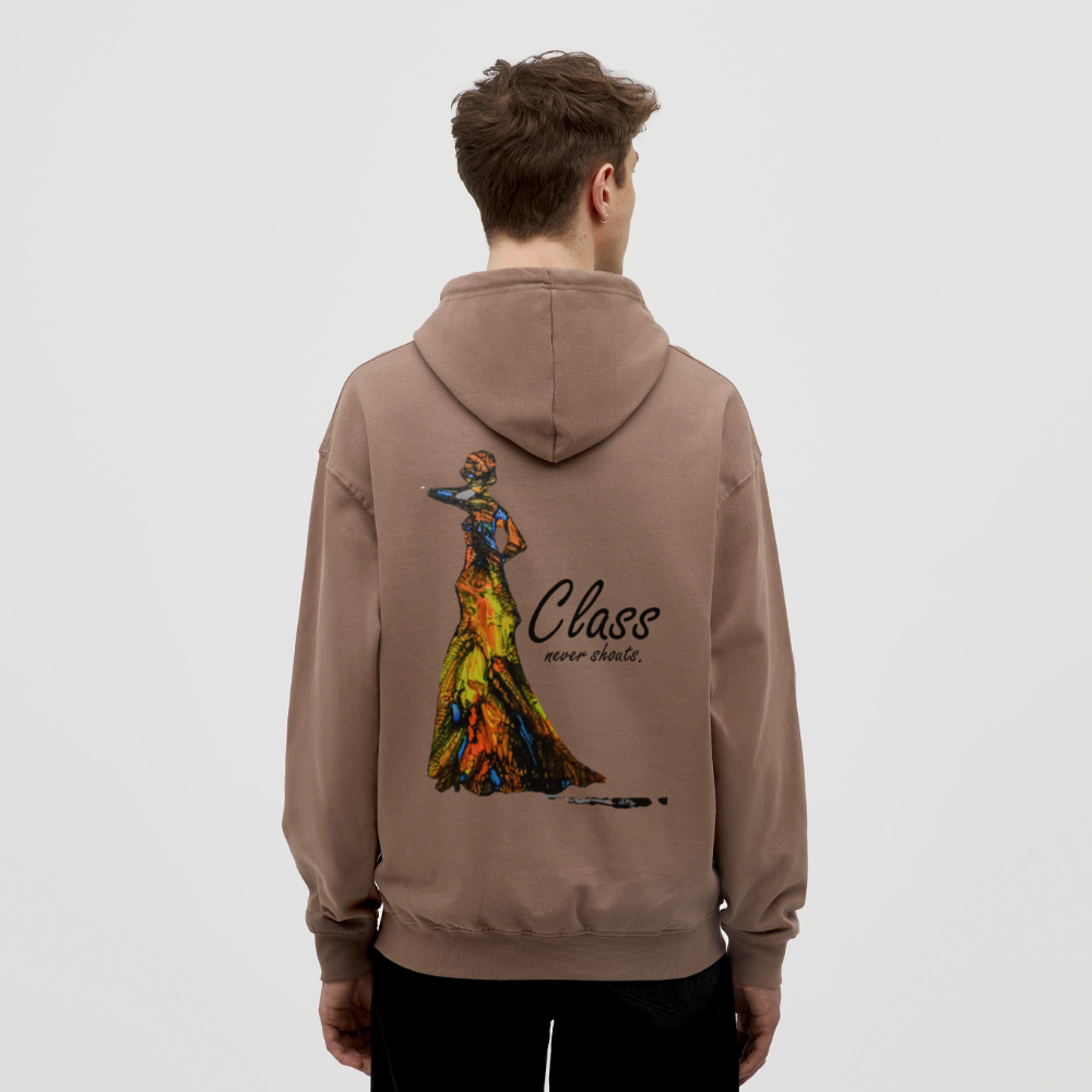 Unisex Hoodie Class Backprint - Mokka
