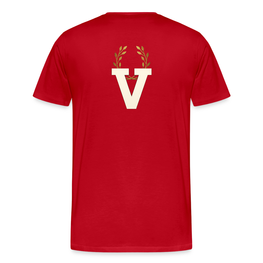 Männer Premium T-Shirt Düsseldorfer Skyline V.3 - Rot