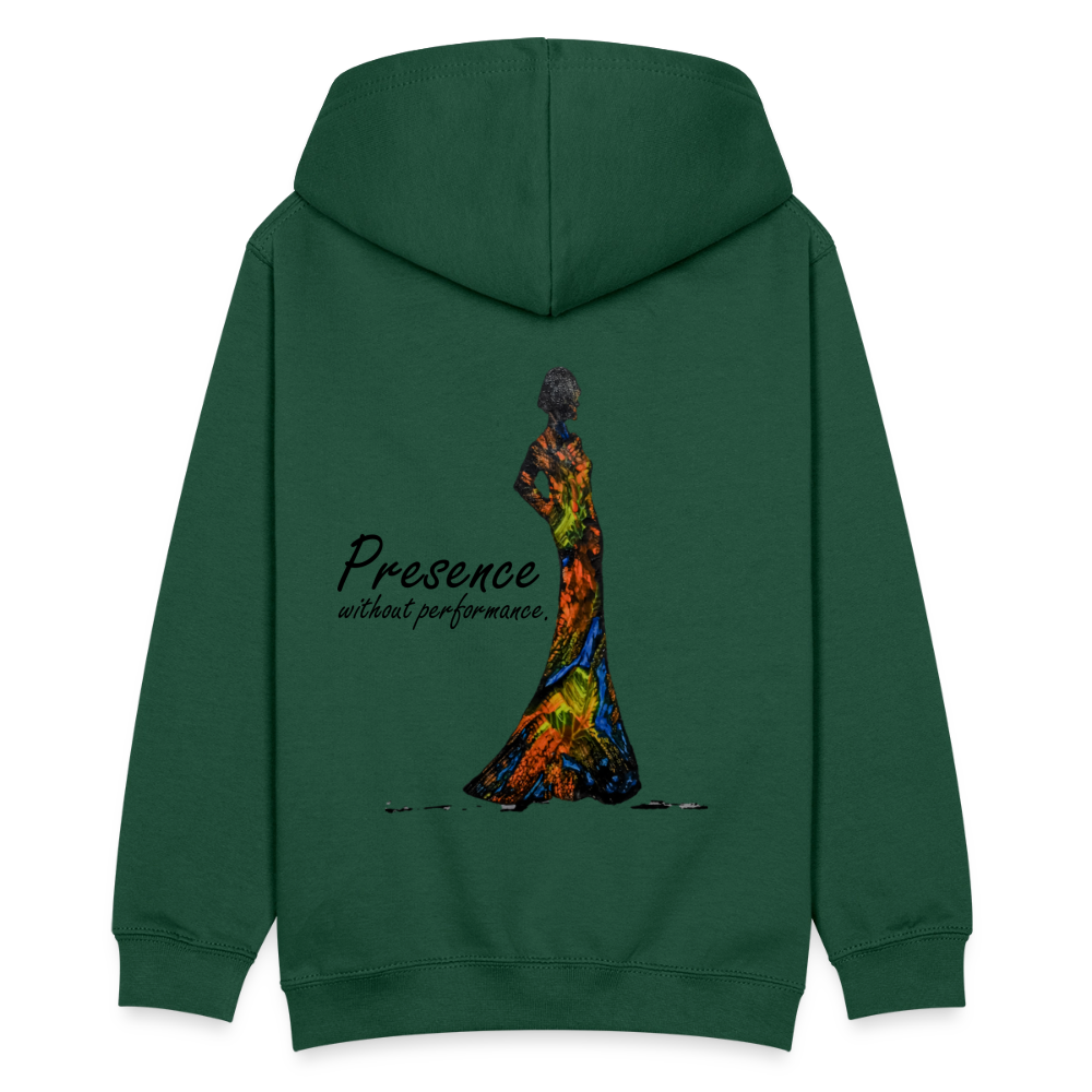 Teenager Hoodie Presence Backprint - Flaschengrün