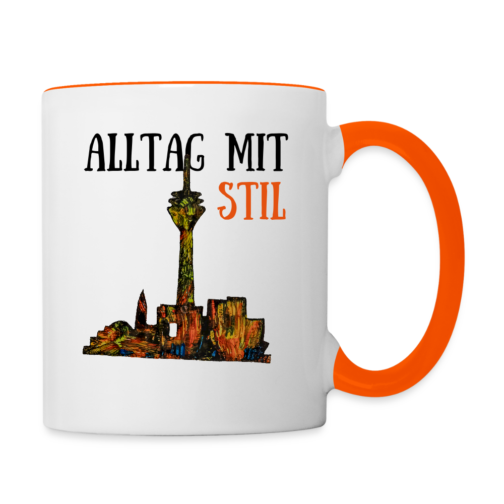 Tasse - Weiß/Orange