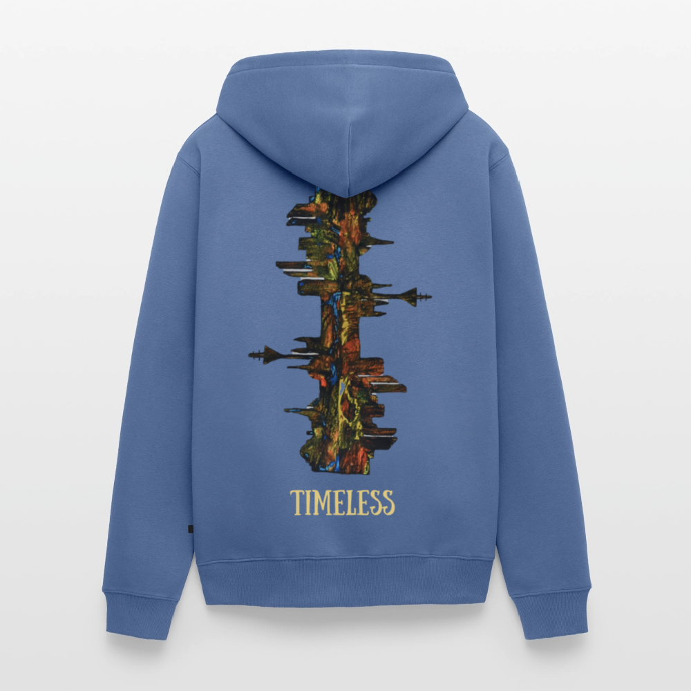 Männer Kapuzenjacke Düsseldorfer Skyline Backprint - Taubenblau