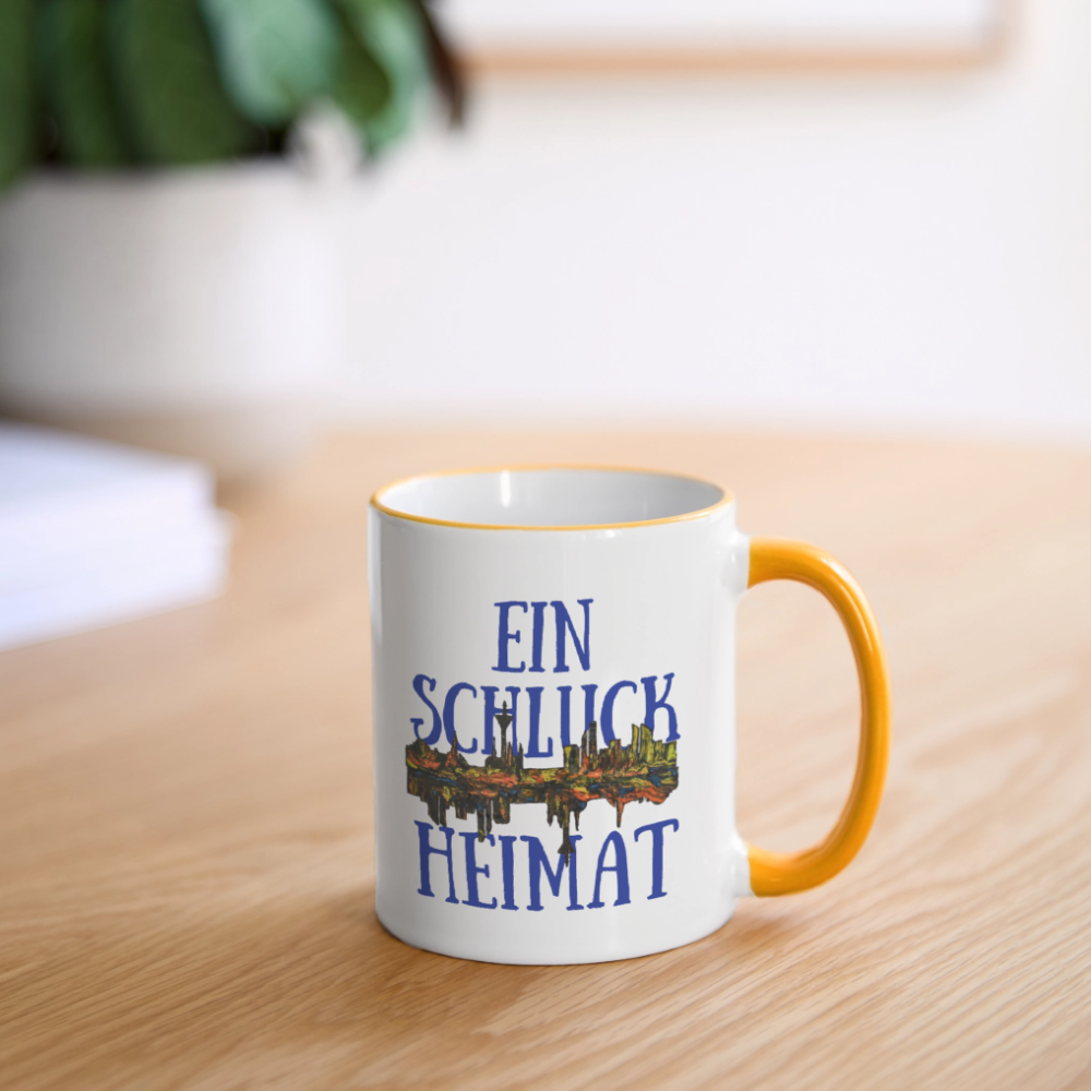 Tasse - Weiß/Gelb