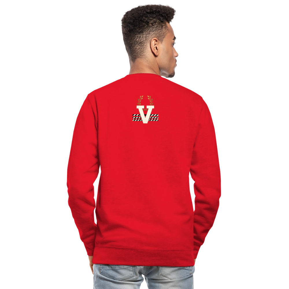 Unisex Pulli Frankfurter Skyline Backprint - Rot