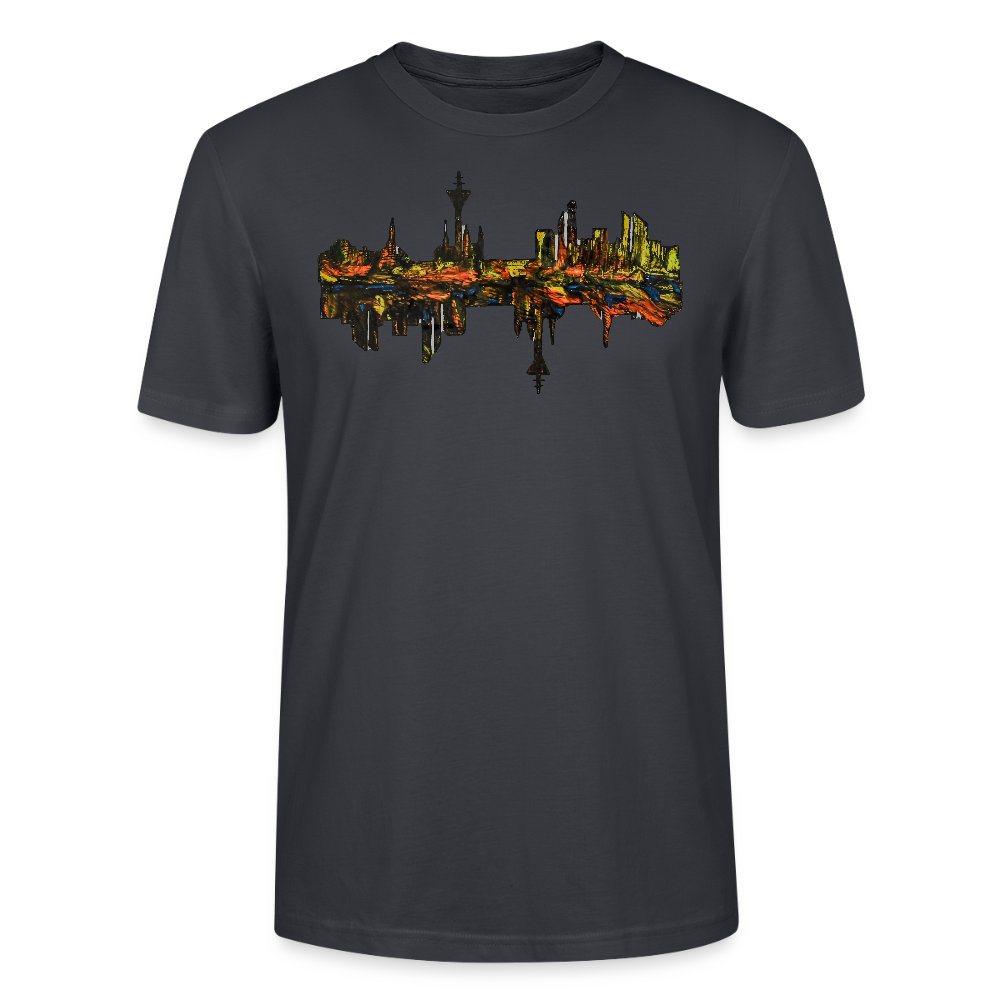 Unisex T-Shirt Düsseldorfer Skyline V.3 - Dunkles Graublau