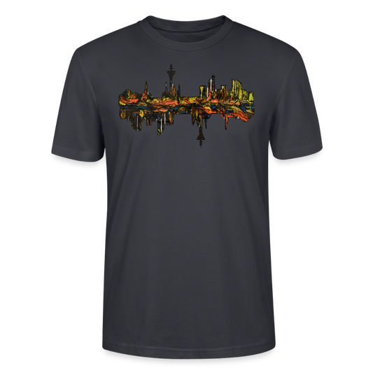 Unisex T-Shirt Düsseldorfer Skyline V.3 - Dunkles Graublau