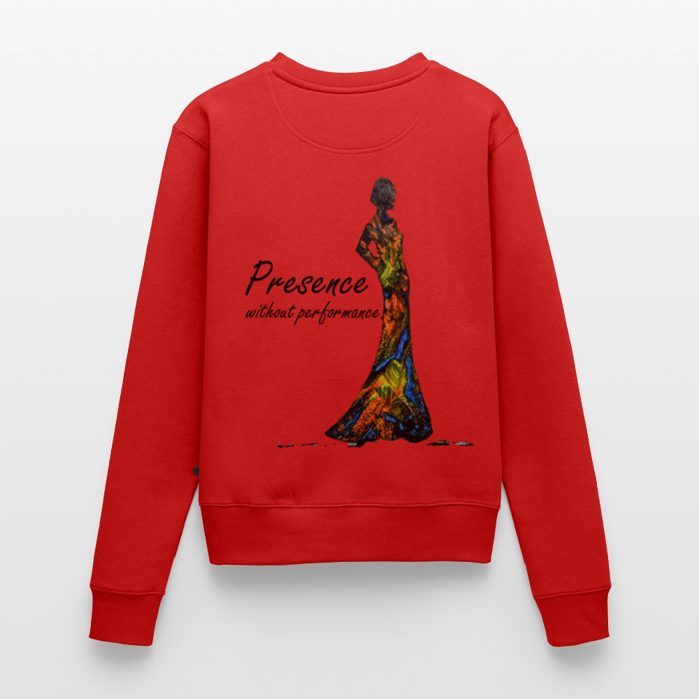 Frauen Pulli Presence Backprint - Rot