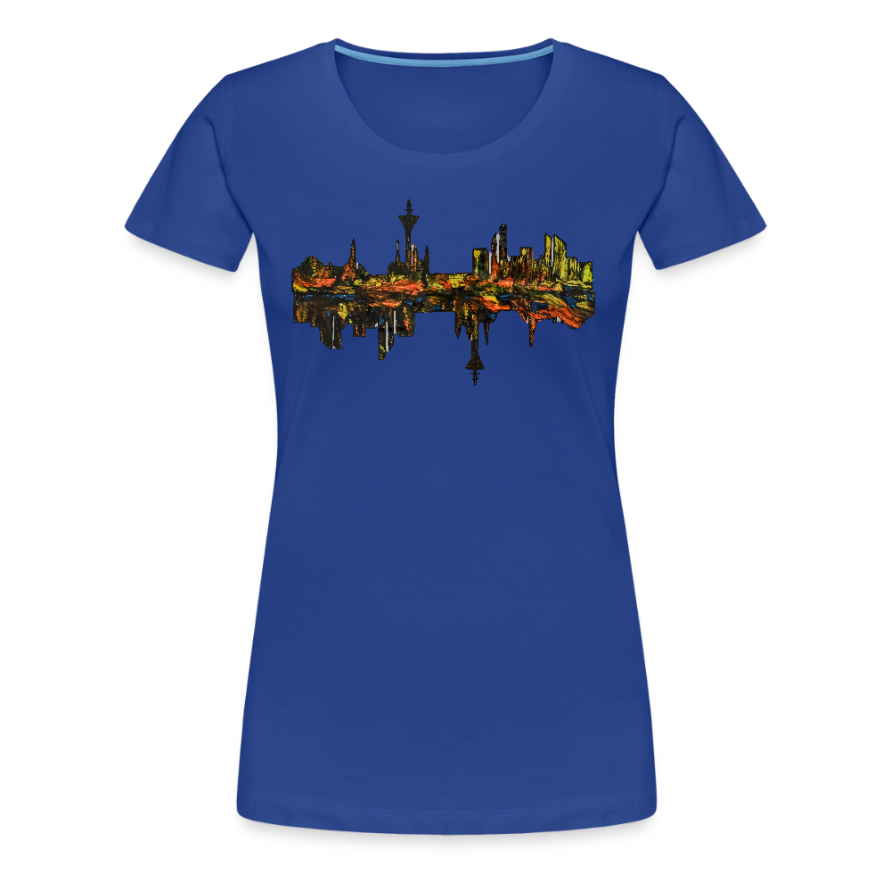 Frauen Premium T-Shirt Düsseldorfer Skyline V.3 - Königsblau