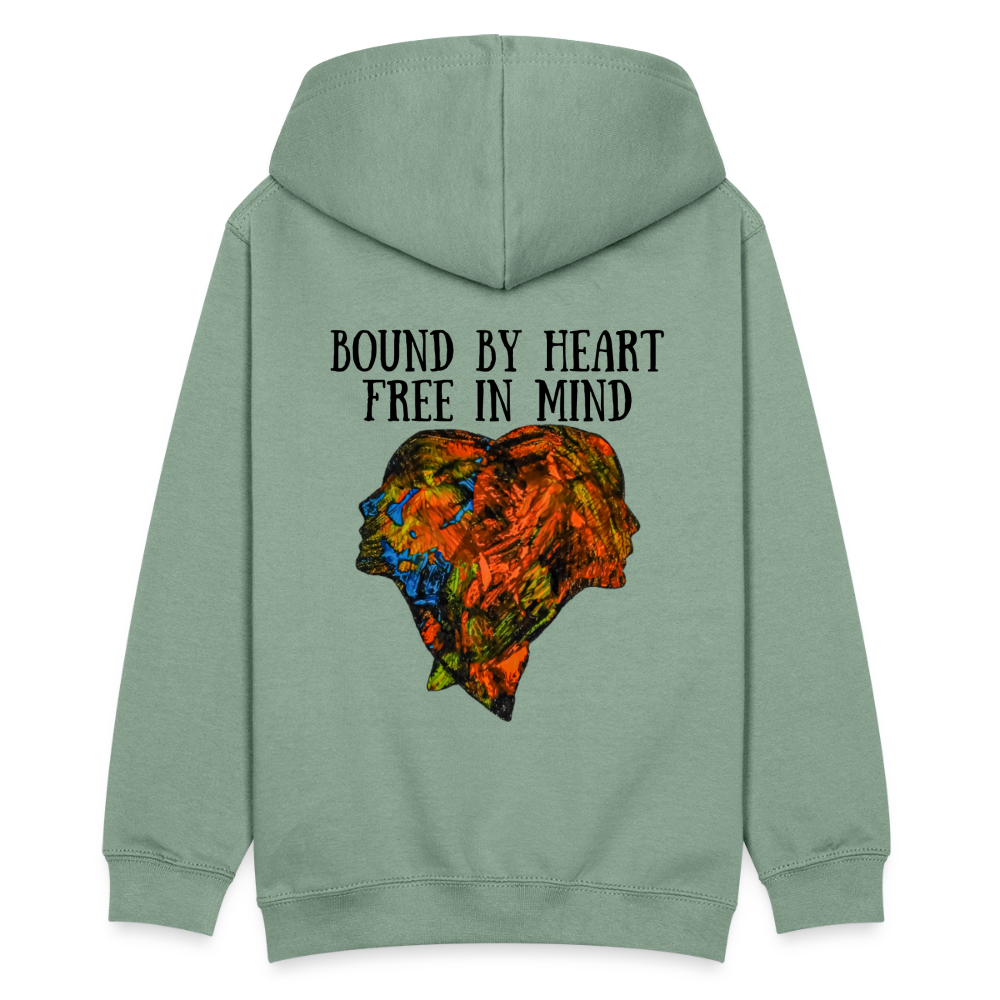 Teenager Hoodie Espejo Backprint - Graugrün