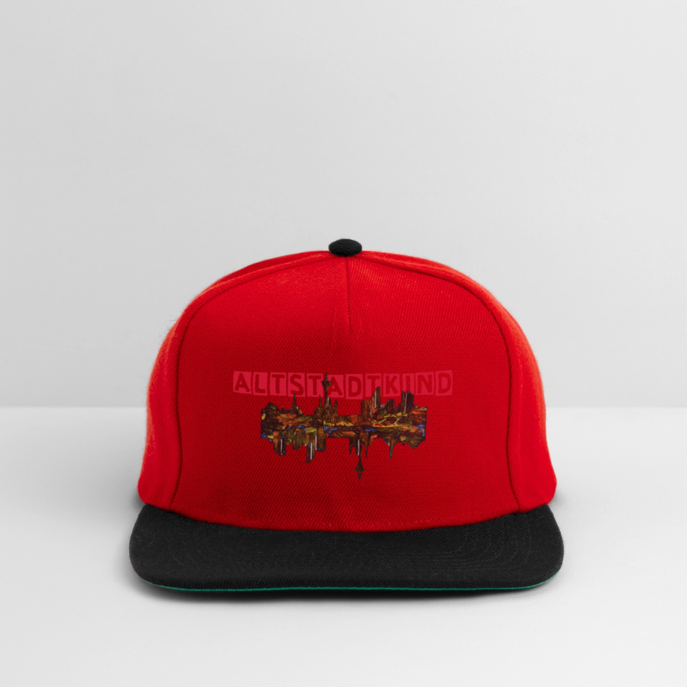 Snapback Cap - Rot/Schwarz