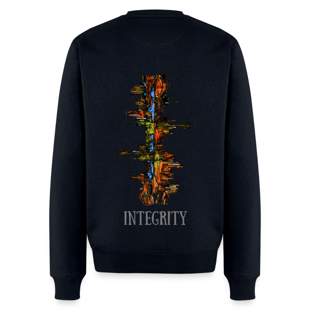 Männer Pulli Düsseldorfer Skyline Backprint - Navy