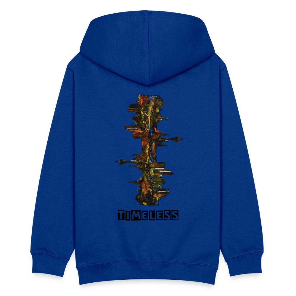 Teenager Hoodie Düsseldorfer Skyline Backprint - Royalblau
