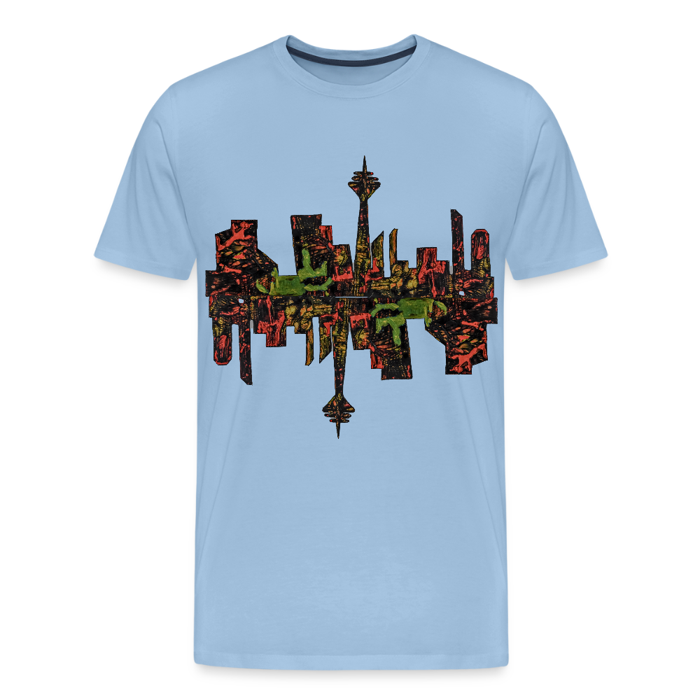 Männer Premium T-Shirt Düsseldorfer Skyline V.9 - Sky