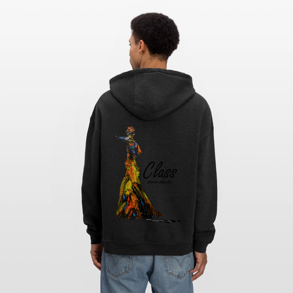 Oversized Unisex Hoodie Class Backprint - Anthrazit