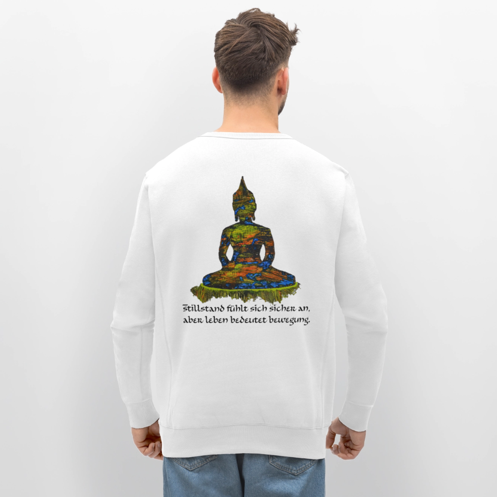 Unisex Bio Pulli Buddha Backprint - Weiß