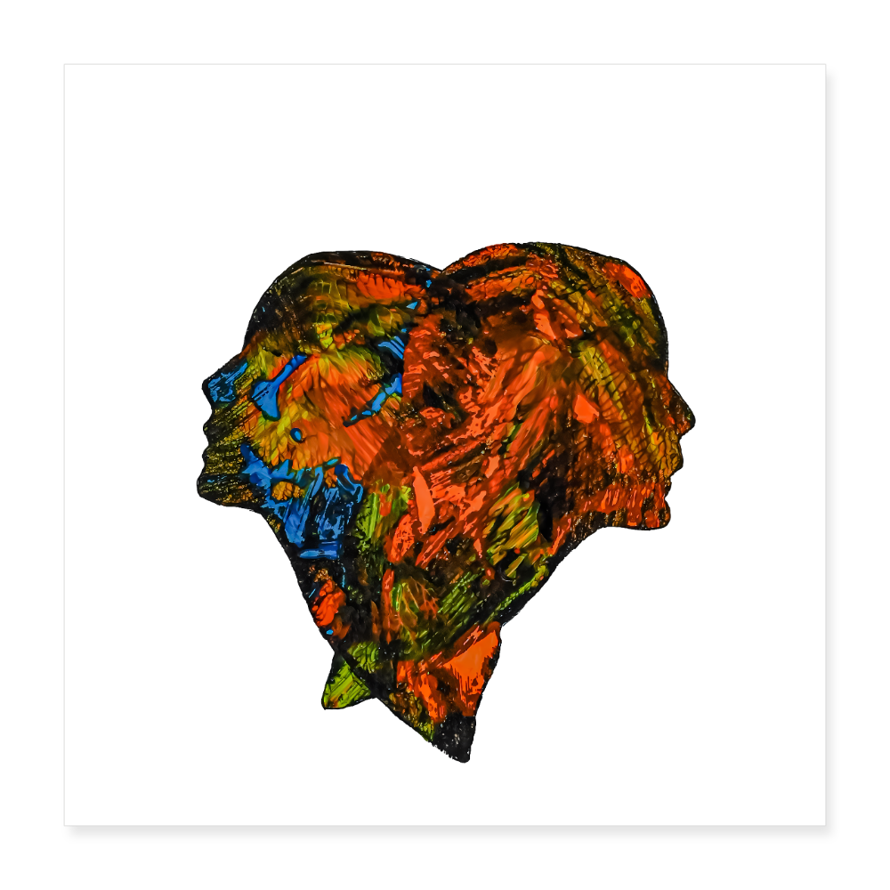 Poster 40x40 cm - Weiß