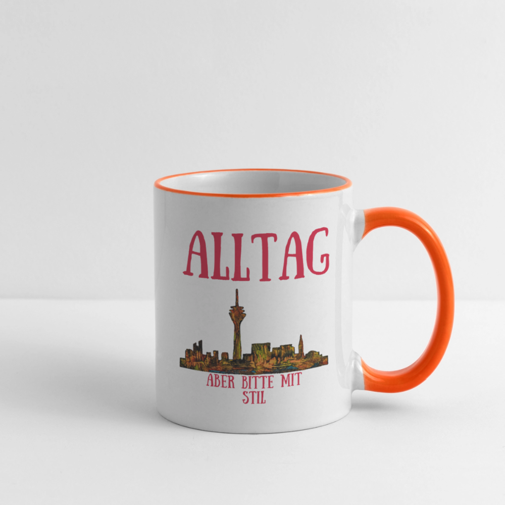 Tasse - Weiß/Orange