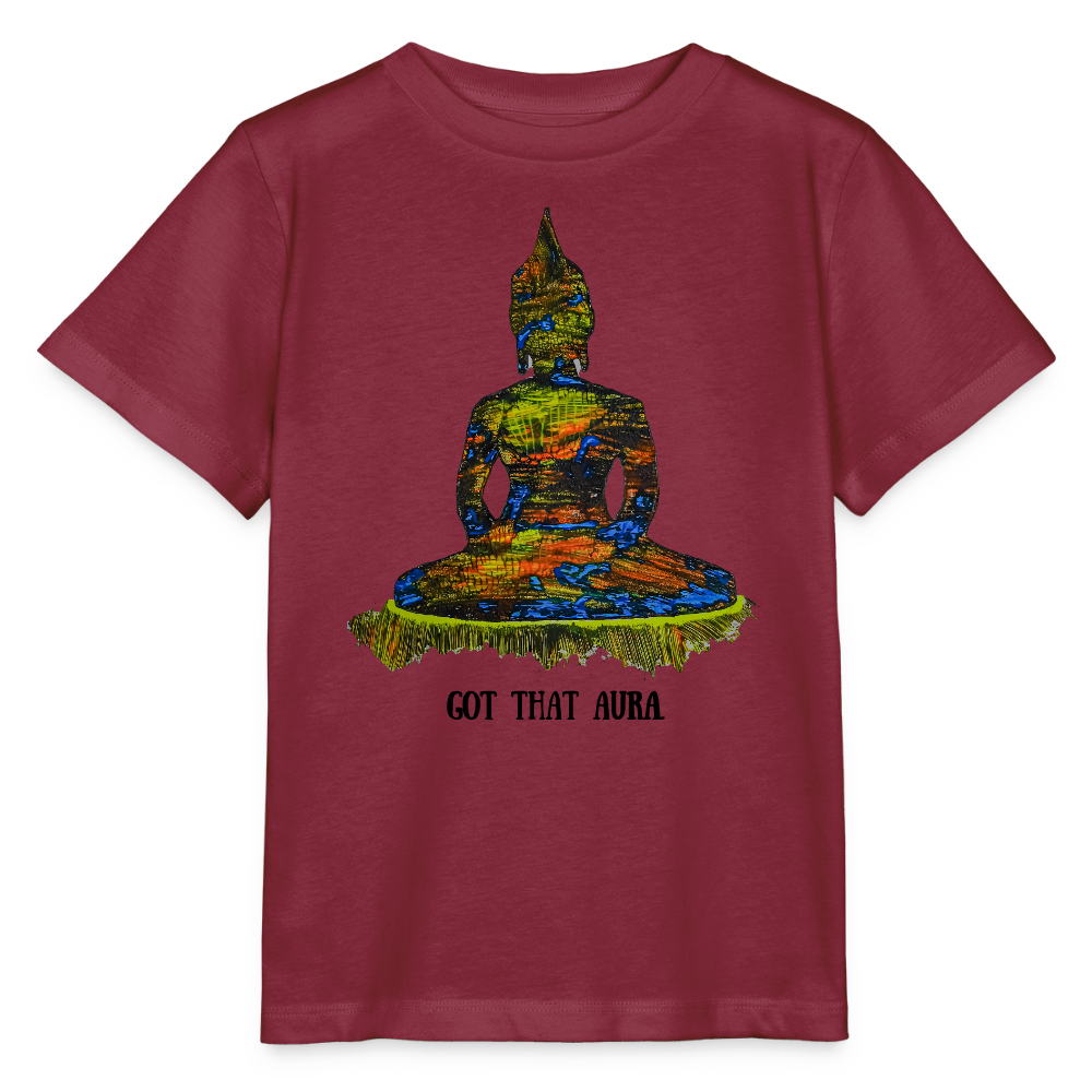 Unisex Kinder T-Shirt Zirkulation - Burgunderrot