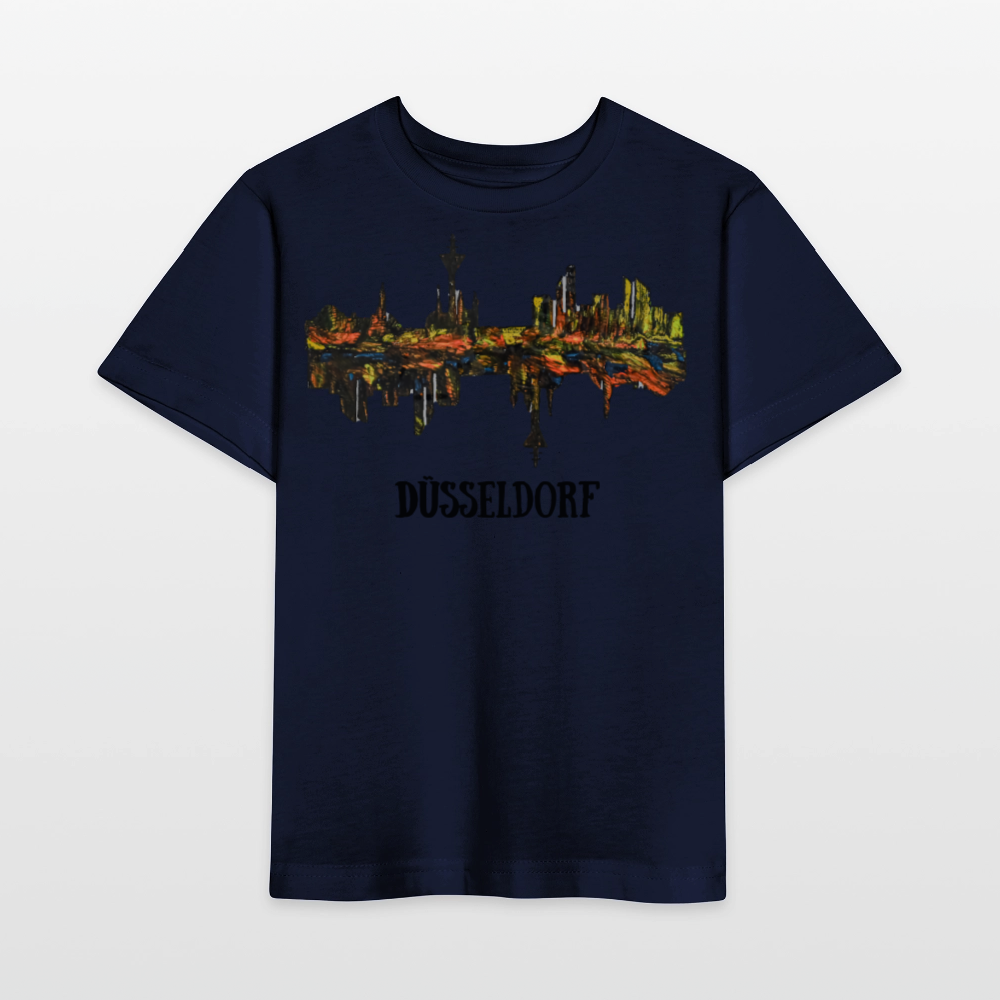 Unisex Kinder T-Shirt Düsseldorfer Skyline V.3 - Navy