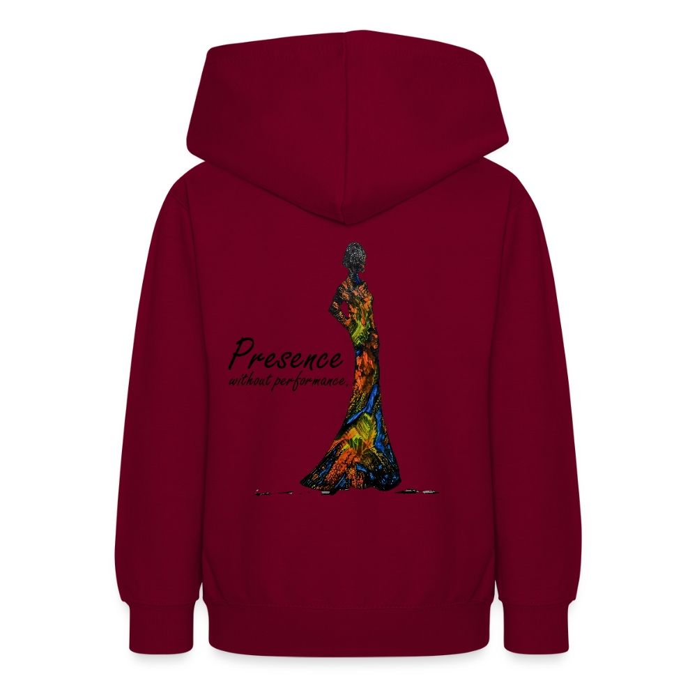 Teenager Hoodie Presence Backprint - Bordeaux