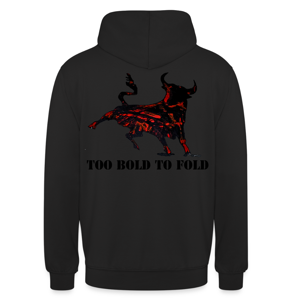 Unisex Hoodie Torro Backprint - Schwarz