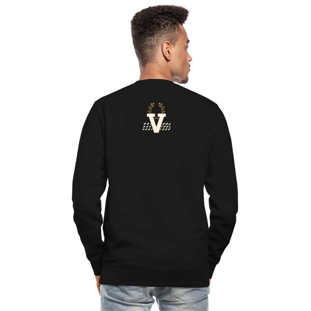 Unisex Pulli Frankfurter Skyline Backprint - Schwarz