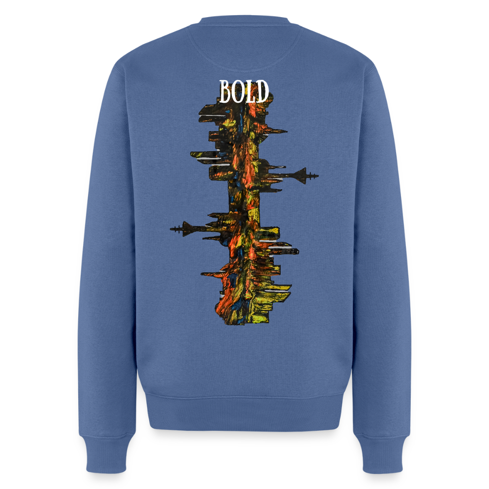 Männer Hoodie Düsseldorfer Skyline Backprint - Taubenblau