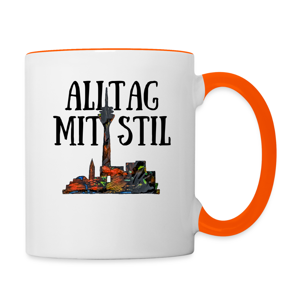Tasse - Weiß/Orange