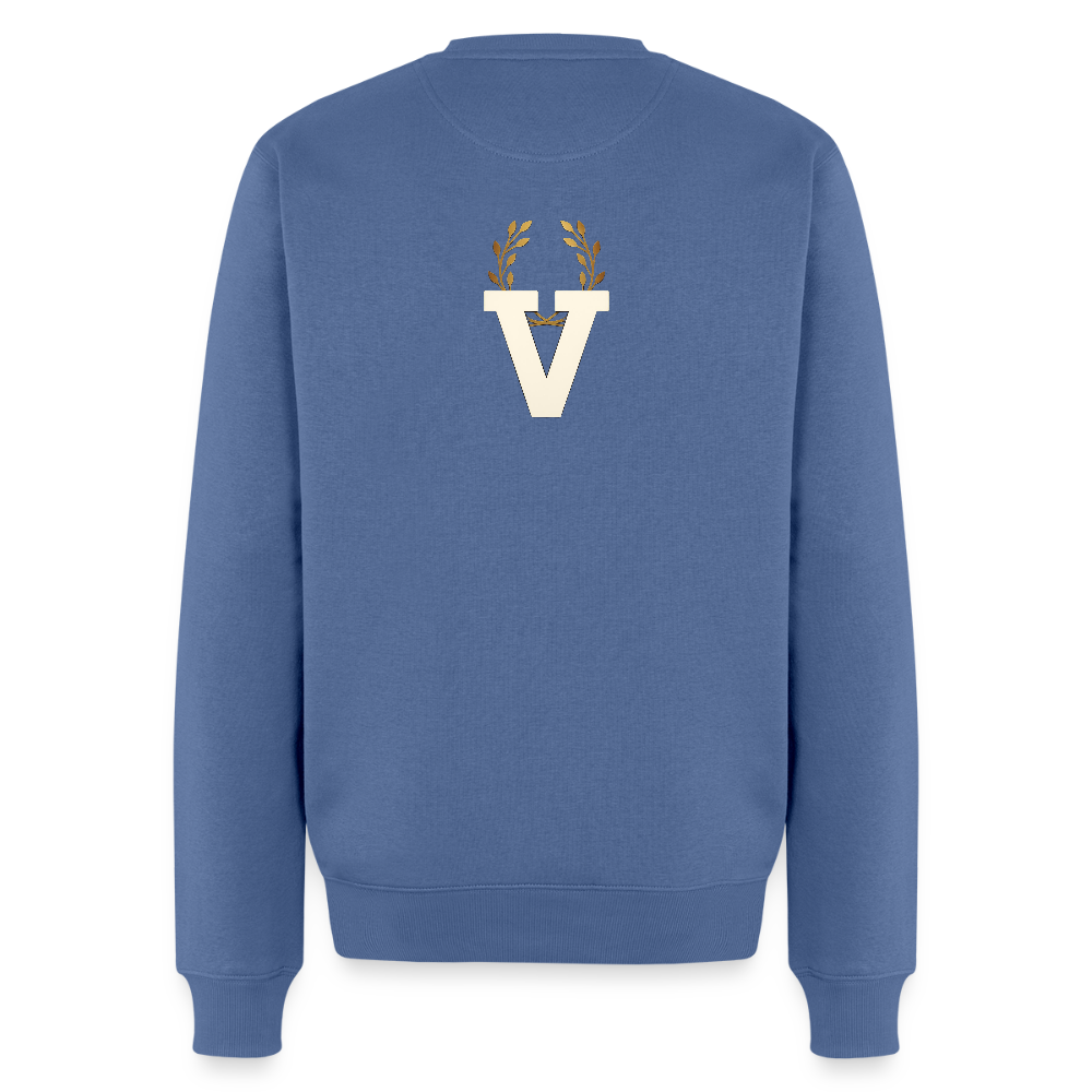 Männer Pulli Frankfurter Skyline Backprint - Taubenblau