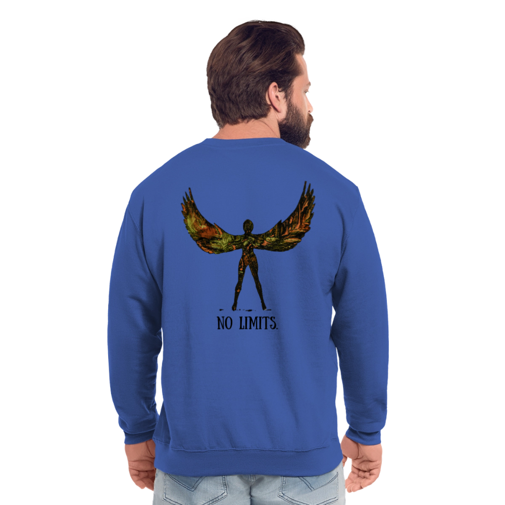 Unisex Pulli Angel Backprint - Royalblau