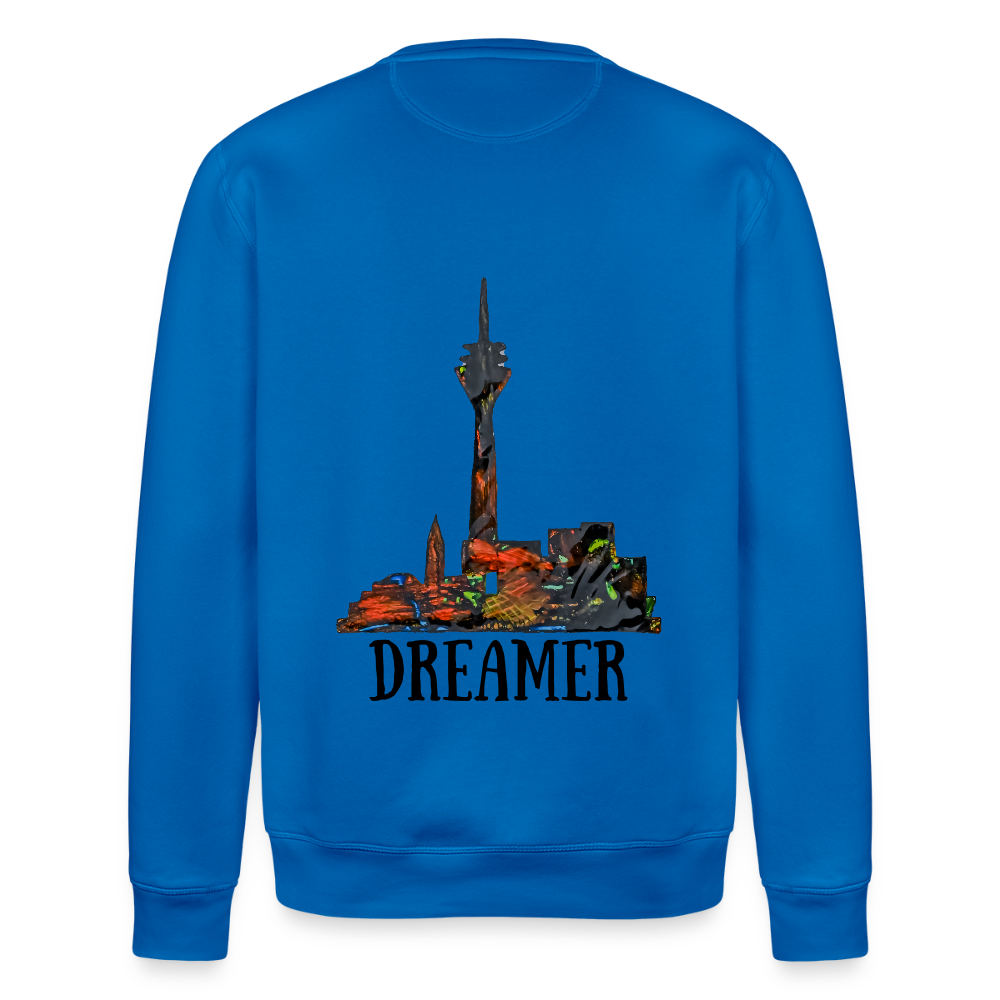 Unisex Bio Pulli Düsseldorferskyline Backprint - Königsblau