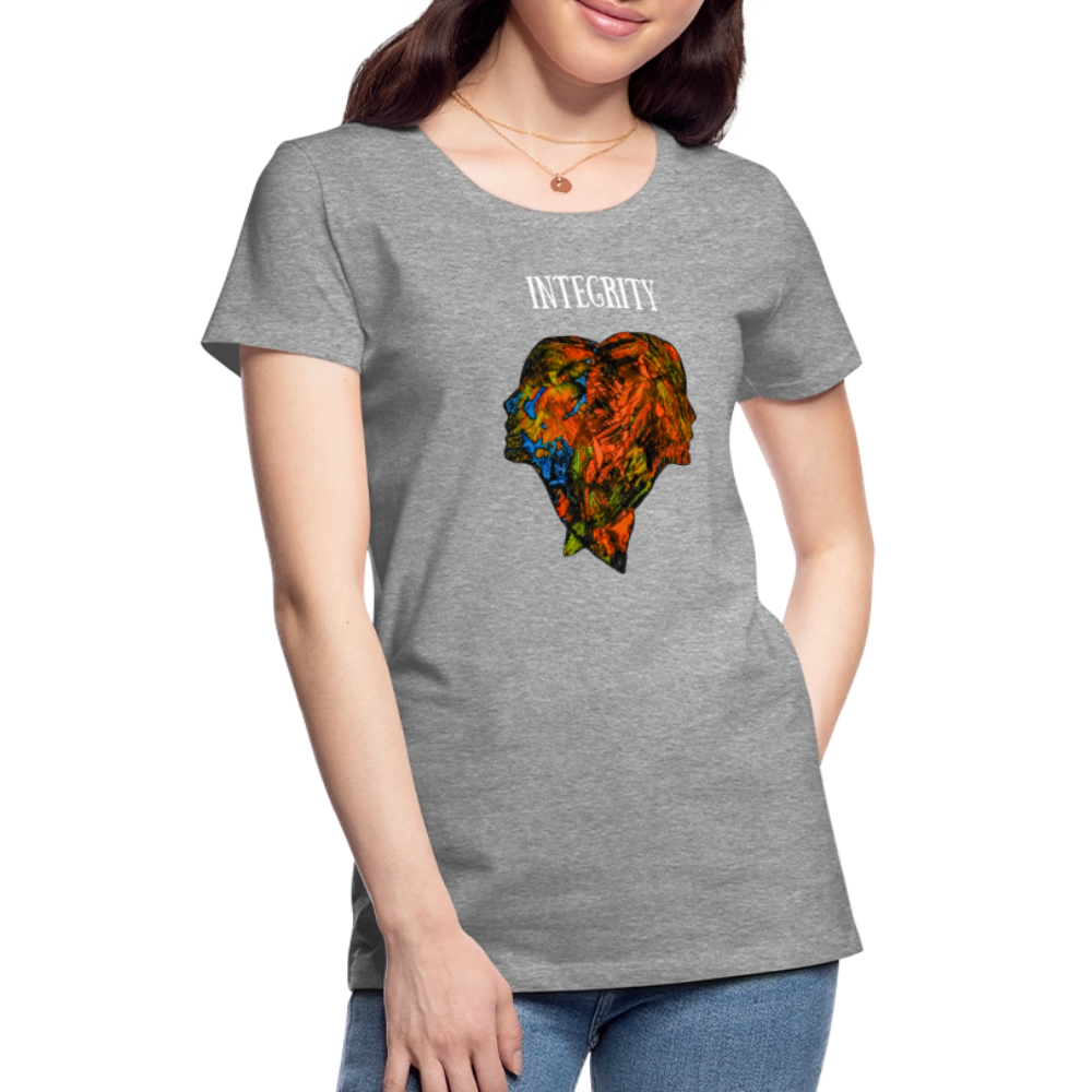 Frauen Premium T-Shirt Espejo - Grau meliert