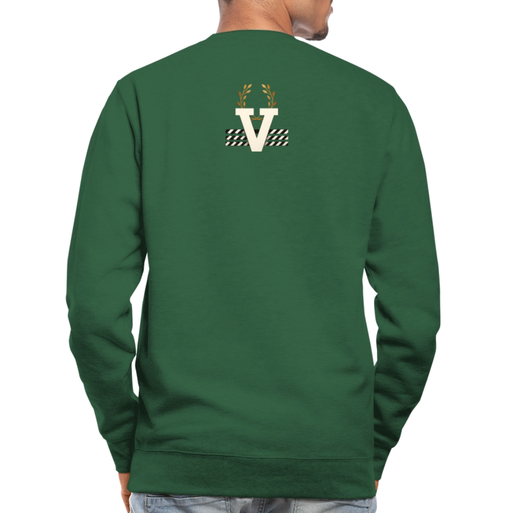 Unisex Pulli Frankfurter Skyline Backprint - Grün