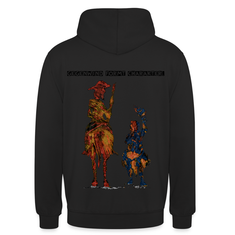 Unisex Hoodie Don Quixote Backprint - Schwarz
