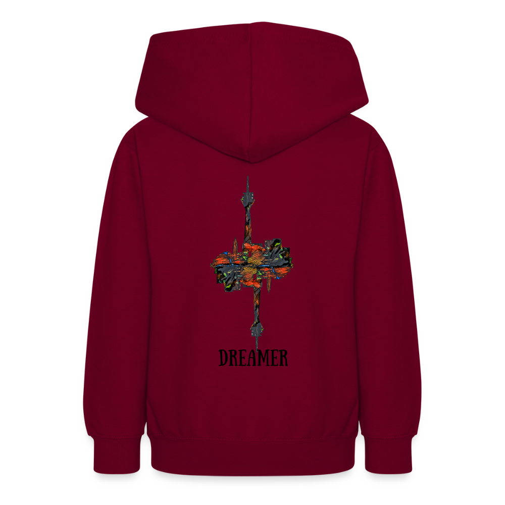 Teenager Hoodie Düsseldorferskyline Backprint - Bordeaux