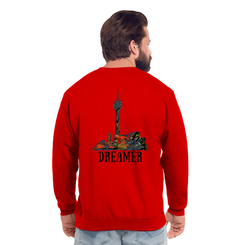 Unisex Pulli Düsseldorferskyline Backprint - Rot