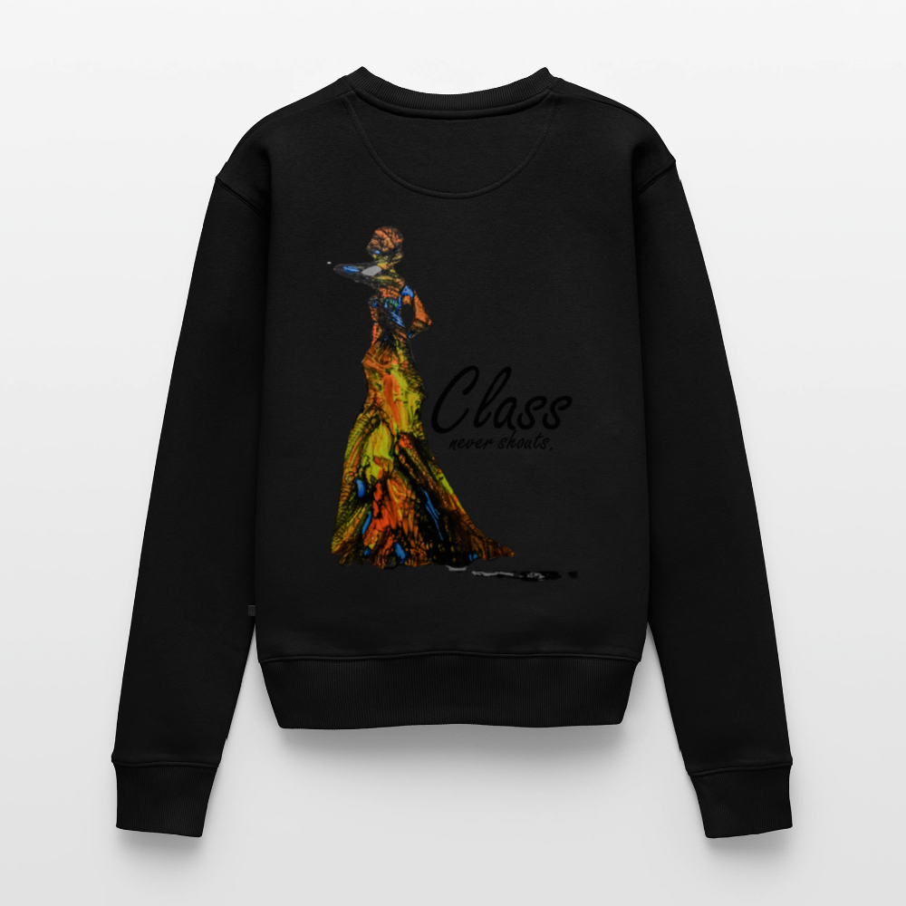 Frauen Pulli Class Backprint - Schwarz