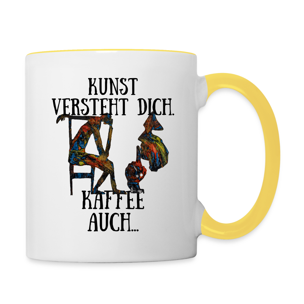 Tasse - Weiß/Gelb