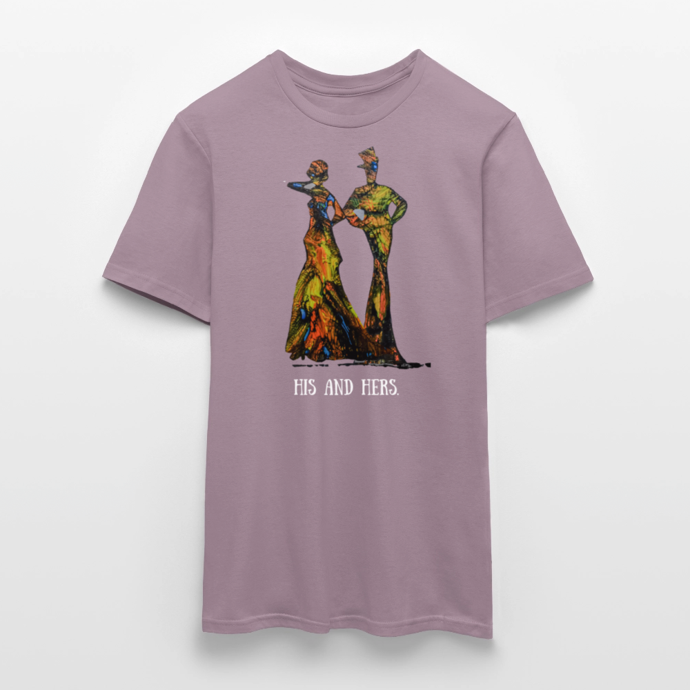 Männer T-Shirt Zylinder und Stella - Lilagrau