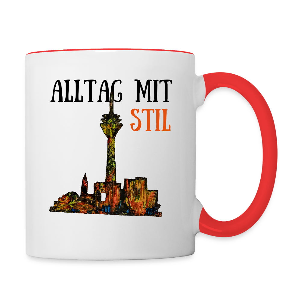 Tasse - Weiß/Rot