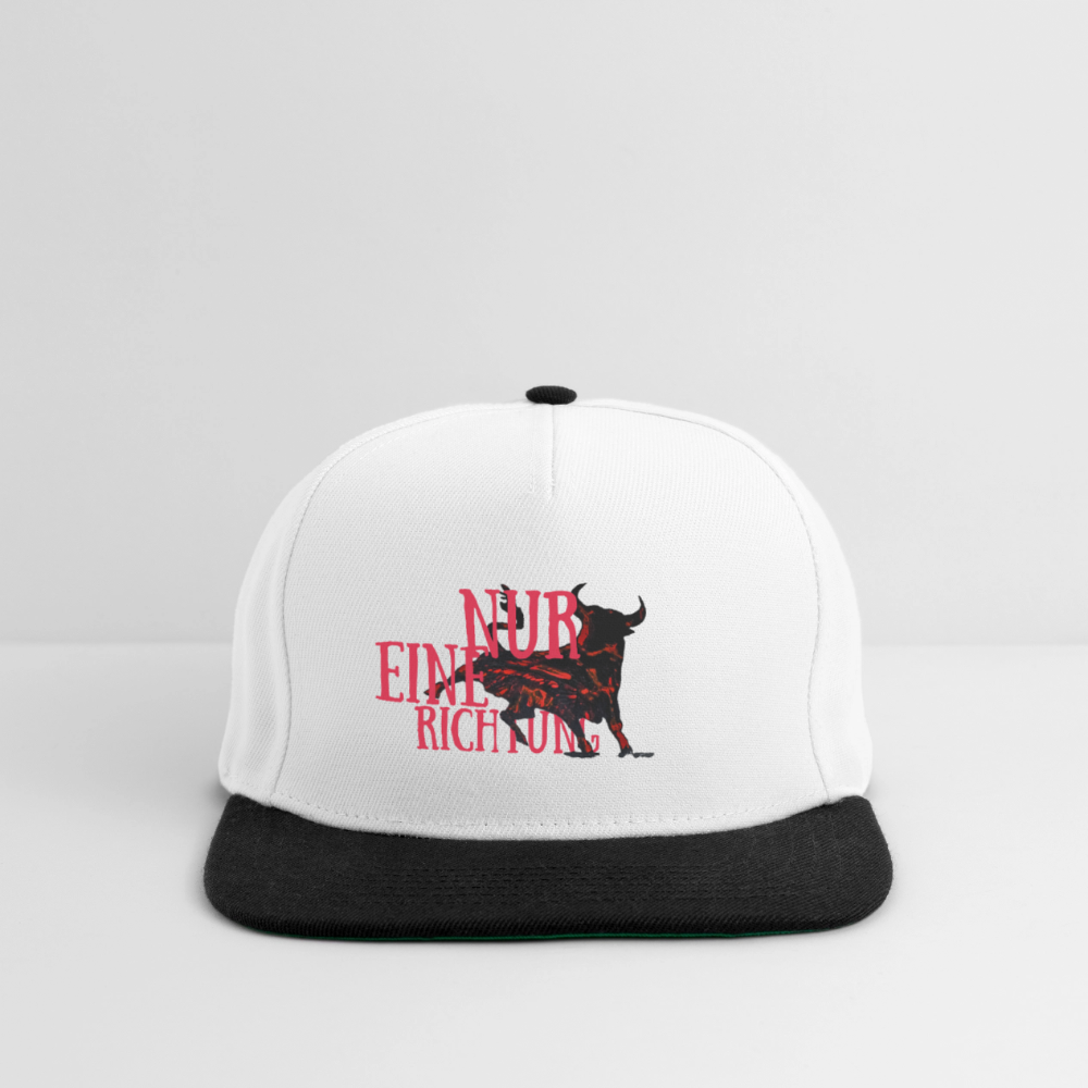 Snapback Cap - Weiß/Schwarz