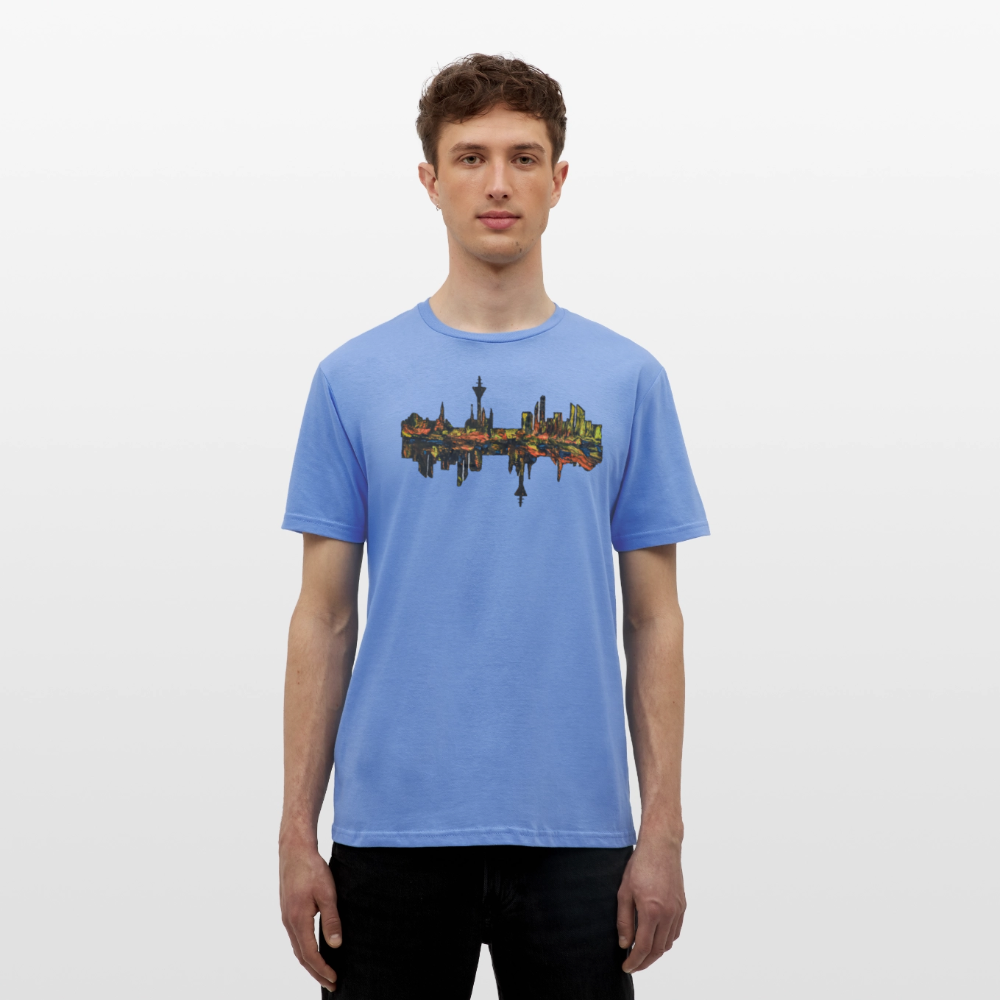 Männer T-Shirt Düsseldorfer Skyline V.3 - carolina blue