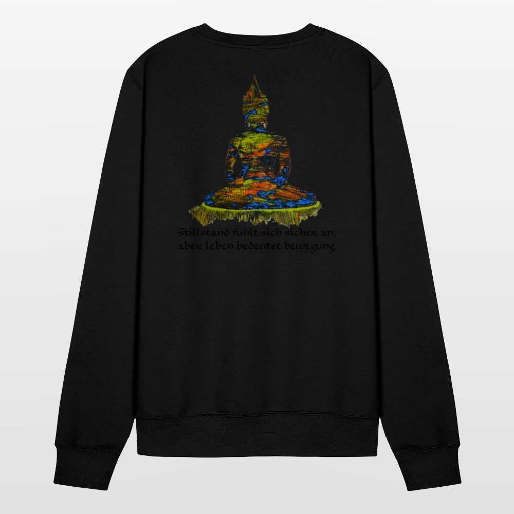 Unisex Pulli Buddha Backprint - Schwarz