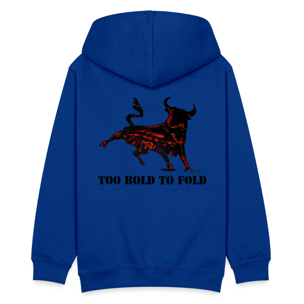 Teenager Hoodie Torro Backprint - Royalblau