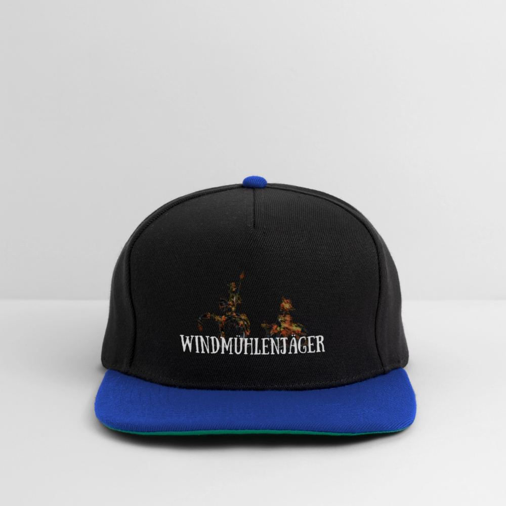 Snapback Cap - Schwarz/Königsblau