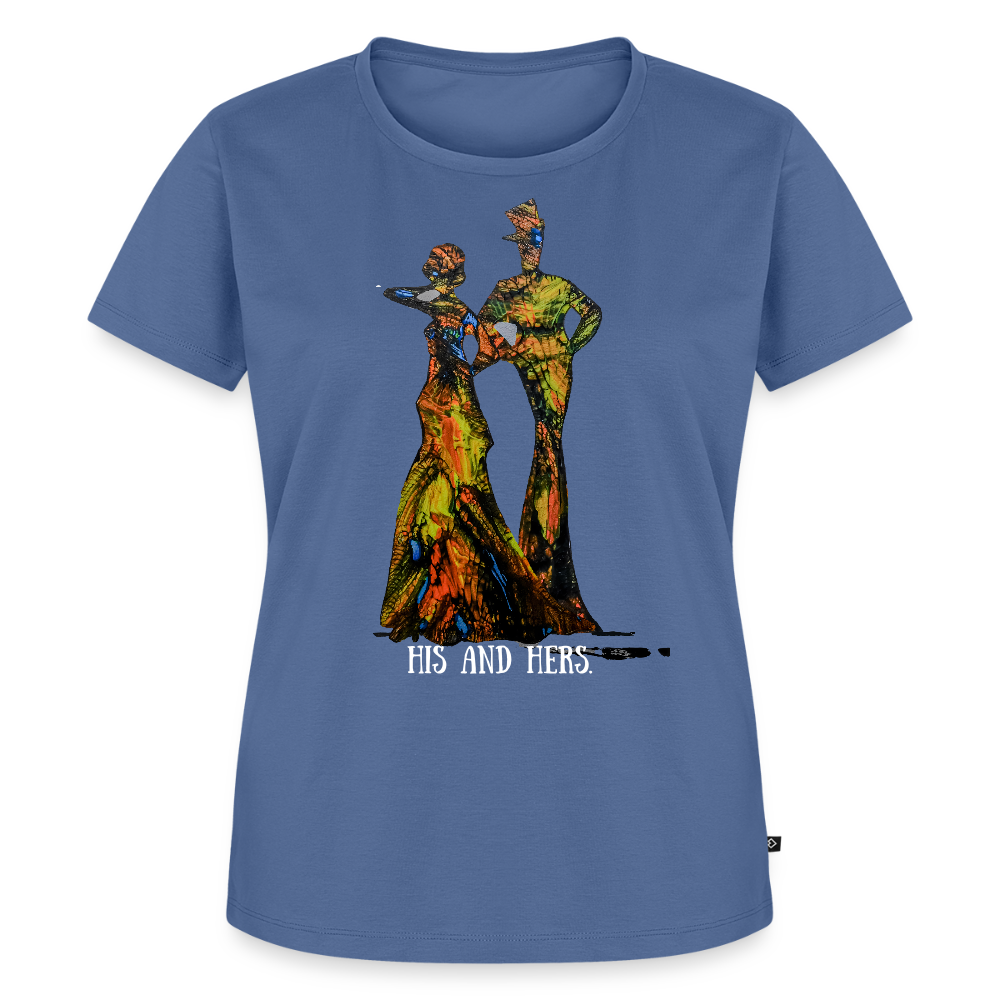 Frauen Premium T-Shirt Zylinder und Stella - Taubenblau