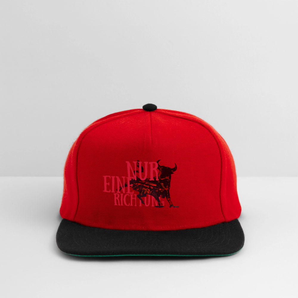 Snapback Cap - Rot/Schwarz