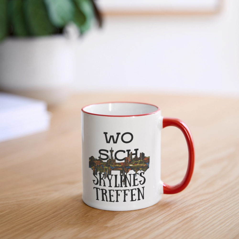 Tasse - Weiß/Rot
